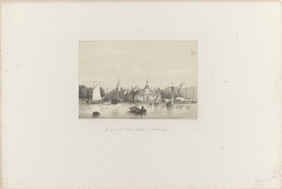 Vista del Oude Hoofd en Rotterdam, 1854 Vista del Oude Hoofd en Rotterdam (título sobre objeto) La Sociedad para la Promoción de Toonkunst, su Festival de Música y la ciudad de Rotterdam. memoria del año 1854 (título de serie sobre objeto) de Hendrik Wilhelmus Last