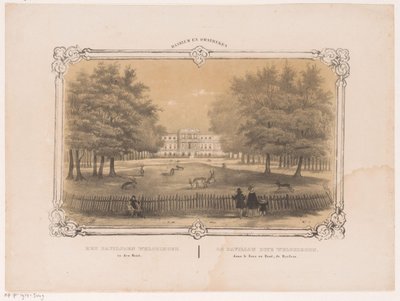 Vista del pabellón de Welgelegen
El pabellón de Welgelegen en el bosque (título en el objeto)
Haarlem y alrededores (título de la serie en el objeto) de Hendrik Wilhelmus Last