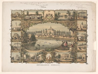 Vistas del zoo de Rotterdam Zoológico de Rotterdam (título sobre el objeto) de Hendrik Wilhelmus Last