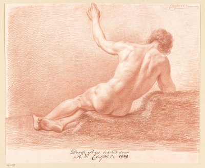 Desnudo masculino sentado, visto de espaldas (3er premio 1804) de Hendrik Willem Caspari