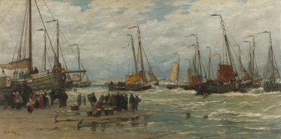 Rosas de pesca en Breaking Waves
Pinken in de branding de Hendrik Willem Mesdag