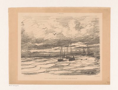 Clima tormentoso en la costa de Scheveningen Temps orageux sur les côtes de Scheveningue (título sobre el objeto) de Hendrik Willem Mesdag