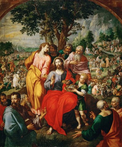 El milagro de los cinco panes y los dos peces de Hendrik de Clerck