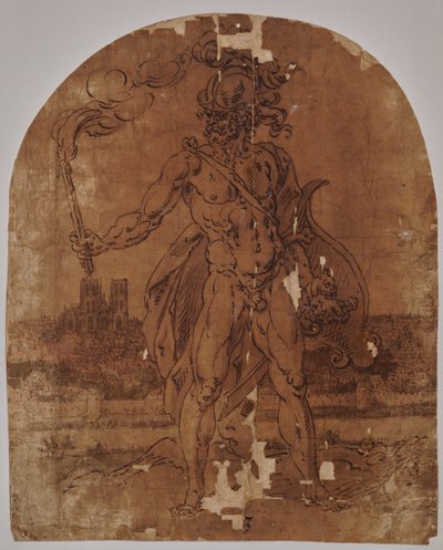 Marte fuera de las murallas de Bruselas de Hendrik de Clerck