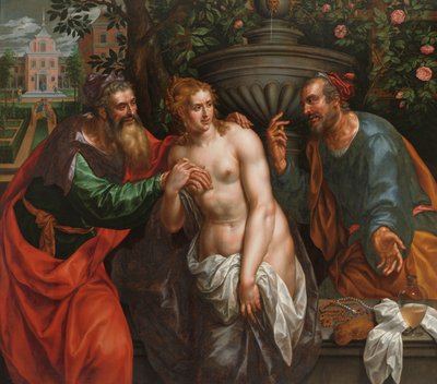 Susana y los ancianos de Hendrik de Clerck