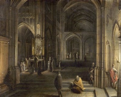 Interior de una Iglesia, 1620 de Hendrik the Younger Steenwyck