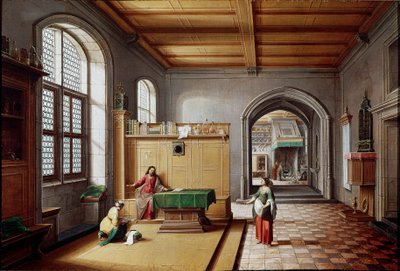 Jesús en casa de Marta y María de Betania. Pintura de Hendrik van Steenwyck el Joven (ca. 1580- ca. 1642) de Hendrik van (c.1580 1649) Steenwyk