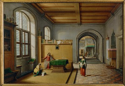 Jesús en casa de Marta y María de Betania ... de Hendrik van Steenwyck