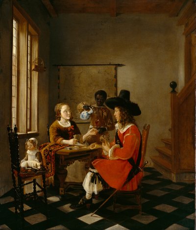 El juego de cartas, c.1660 de Hendrik van der Burch
