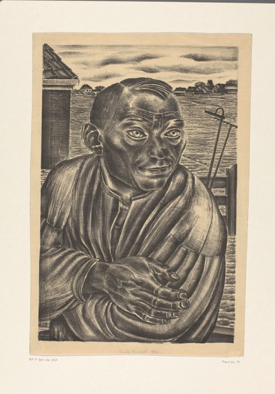Retrato de un agricultor de Henk Henriët (signed by artist)