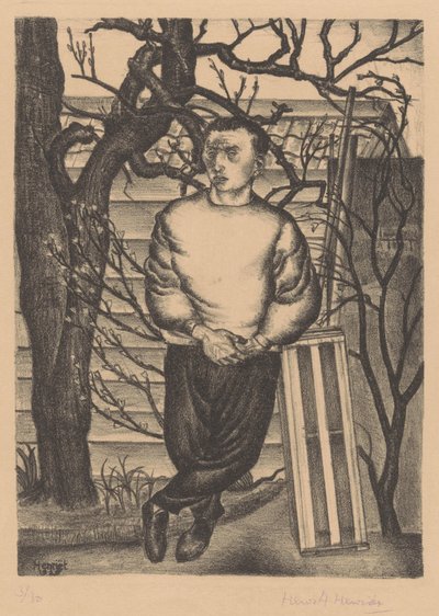 Hombre junto a un árbol de Henk Henriët