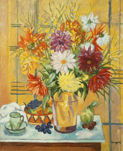 Flores en un jarrón; Fleurs dans un Vase de Henri Charles Manguin