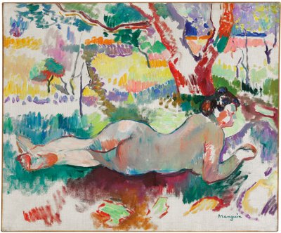 Estudio al revés, desnudo bajo los árboles, Villa Demiere de Henri Charles Manguin