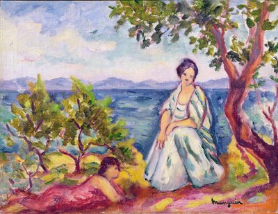 Dos figuras junto al agua de Henri Charles Manguin