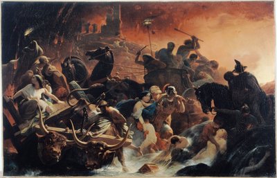 Los últimos días de Pompeya, entre 1834 y 1850 (óleo sobre lienzo) de Henri Frederic Schopin