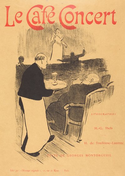 Le café concert: Illustrierte Titelseite de Henri-Gabriel Ibels