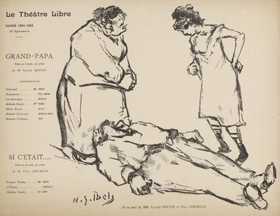 Programa para la producción del Théâtre Libre de Grand Papa y Si l