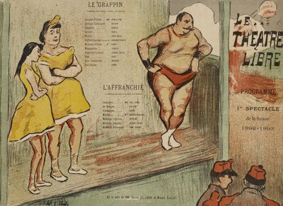 Programa para la producción de Théâtre Libre de Le Grappin y L