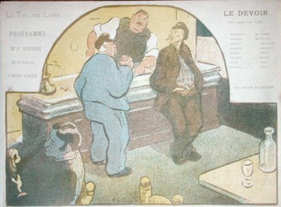 Programa para la temporada de 1892-3 en el Theatre Libre, París para la obra 