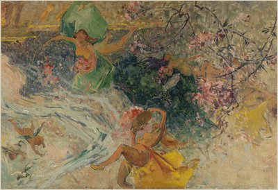 Boceto para el ayuntamiento de Aubervilliers: Alegoría (techo del ayuntamiento) de Henri Gaston Darien