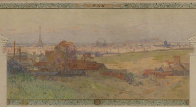 Boceto para la Salle des Fêtes del Ayuntamiento de Vanves: Pax, entre 1902 y 1903 (óleo sobre tinta sobre lienzo) de Henri Gaston Darien
