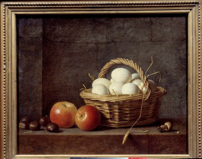 La cesta de huevos. Pintura de Roland Delaporte (1724 - 1793) de Henri Horace Roland Delaporte