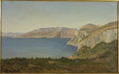 Costa Azul, bahía en el Mediterráneo, entre 1890 y 1915 (óleo) de Henri Joseph Harpignies