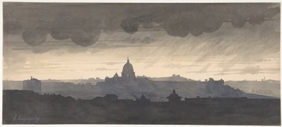 San Pedro vista desde el Pincio, Roma de Henri-Joseph Harpignies