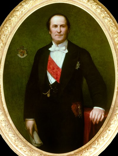 Retrato del Barón Eugène-Georges Haussmann, Prefecto de París (1809-1891), detalle de Henri Lehmann