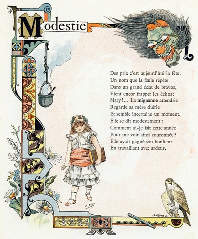Ilustración para "Alfabeto de buenos ejemplos", c.1890 (grabado) de Henri (1858 1924) Gray