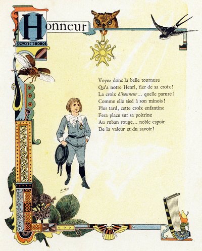 Ilustración para "Alfabeto de buenos ejemplos", c.1890 (grabado) de Henri (1858 1924) Gray