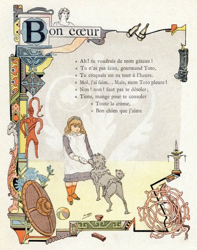 Ilustración para "Alfabeto de buenos ejemplos", c.1890 (grabado) de Henri (1858 1924) Gray