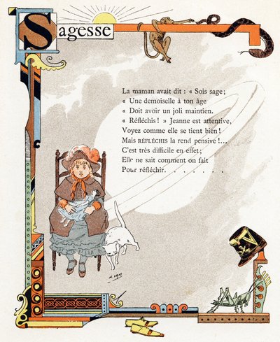 Ilustración para "Alfabeto de buenos ejemplos", c.1890 (grabado) de Henri (1858 1924) Gray