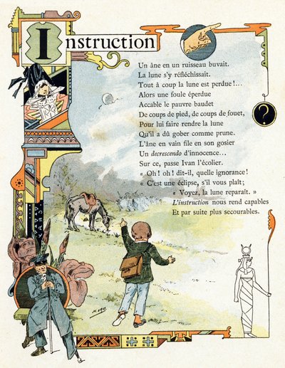 Ilustración para "Alfabeto de buenos ejemplos", c.1890 (grabado) de Henri (1858 1924) Gray