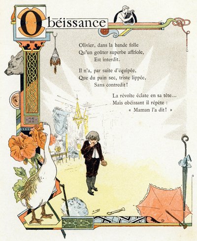 Ilustración para "Alfabeto de buenos ejemplos", c.1890 (grabado) de Henri (1858 1924) Gray