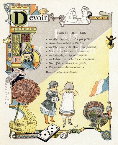 Ilustración para "Alfabeto de buenos ejemplos", c.1890 (grabado) de Henri (1858 1924) Gray