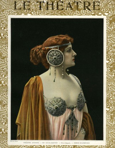 Gilda Darthy como Aspasia, portada de la revista "Le Theatre de Henri (after) Manuel