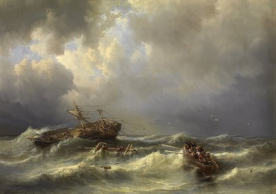 Naufragio. 1857 de Henri Adolphe Schaep