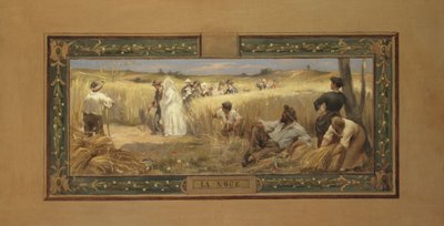 Boceto para el salón de bodas del ayuntamiento del distrito 14: La Boda de Henri Adrien Tanoux