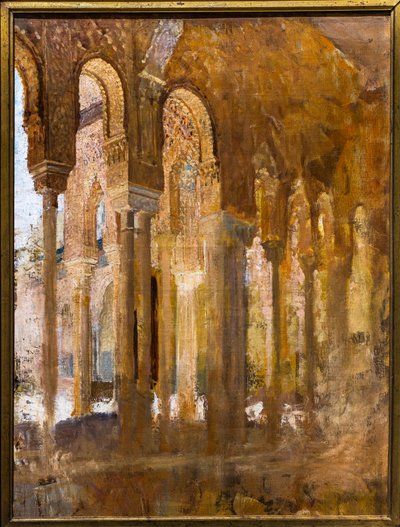 Columnata del Patio de los Leones de la Alhambra de Henri Alexandre Georges Regnault