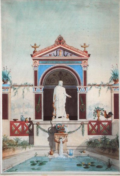 Diseño para una fuente a Esculapio de Henri Antoine Revoil