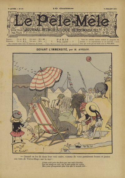 Ante la inmensidad. Ilustración para Le Pele-Mele, 1901 de Henri Avelot