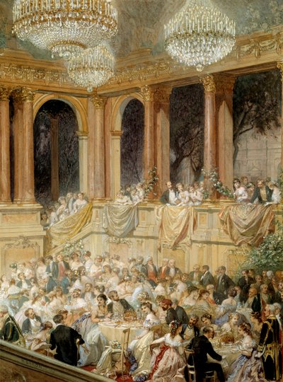 Recepción en las Tullerías por Napoleón III de Henri Baron
