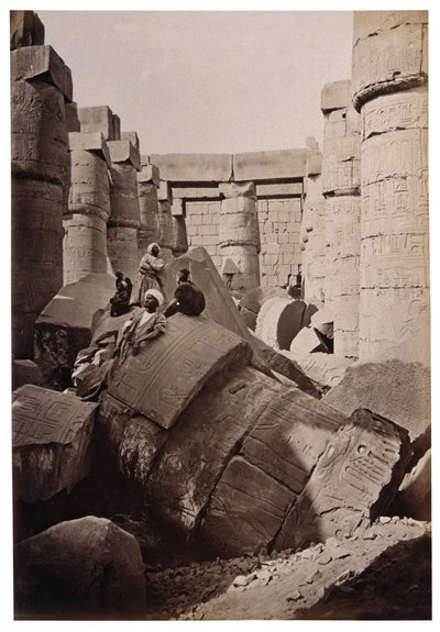 Ruinas de Karnak, hacia 1900 (foto) de Henri Béchard