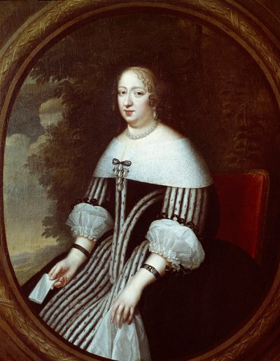 Retrato de Ana de Austria (1601-1666) regente en vestido de viuda de Henri Beaubrun