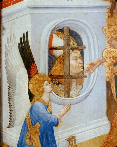 Altar de San Dionisio: Comunión y Martirio ... de Henri Bellechose