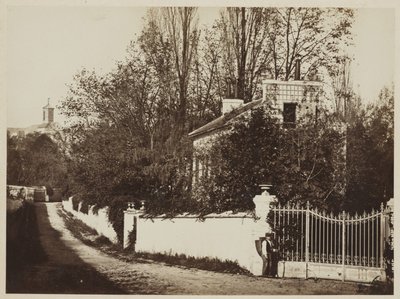 Street in Louveciennes, c.1869 (impresión a la albúmina a partir de negativo de cristal) de Henri Bevan