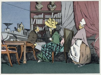 El jefe de división dando una audiencia - en "Administrative morals" por Henri Monnier de Henri Bonaventure Monnier