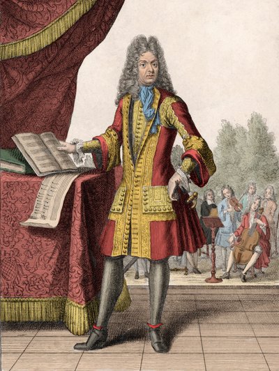 Retrato de Jean-Baptiste Lully (1632-1687) de Henri Bonnart