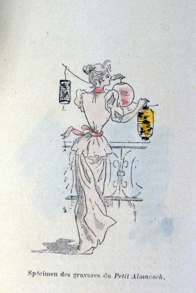 Una mujer con faroles de papel de Henri Boutet
